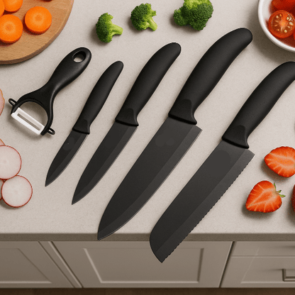 Couteau céramique | Lame noire - Ens. Artisan - Spatule&Mandoline