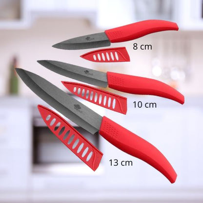 Couteau céramique | Lame noire - Ensemble Essentiel - Spatule&Mandoline