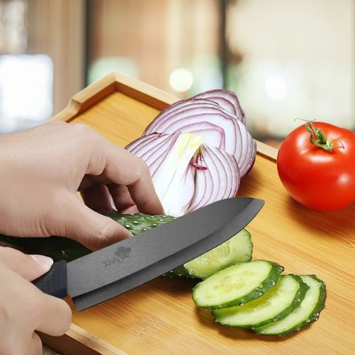 Couteau céramique | Lame noire - Ensemble Essentiel - Spatule&Mandoline