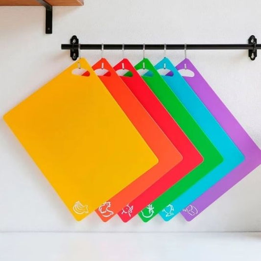 planche-a-decouper-plastique-flexible-ensemble-de-six