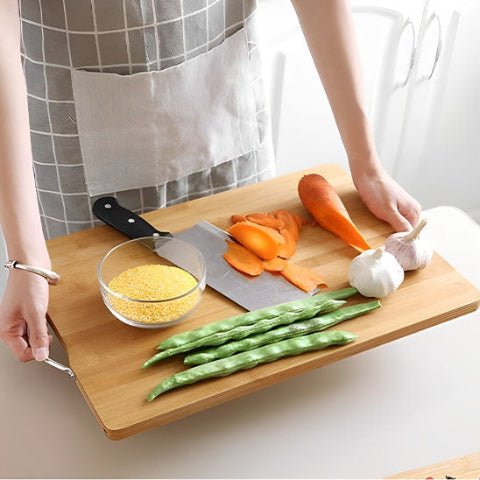 Planches à découper en bois | Bambou avec poignée - Spatule&Mandoline