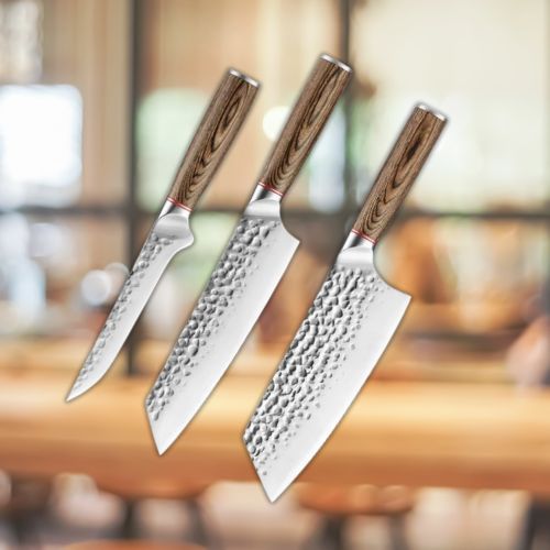 Set de couteaux de cuisine - Les Martelés Utilitaires - Spatule&Mandoline