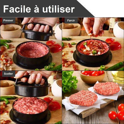 GrillMaster - Presse à burgers 3-en-1 - Spatule&Mandoline